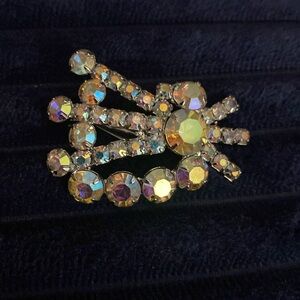 VTG AB Rhinestone Brooch